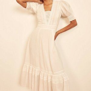 Reformation Betsie Dress White NWT